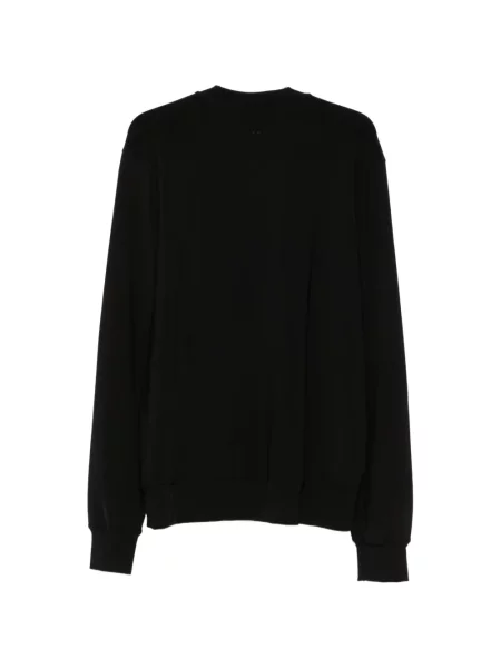 Lung pulover Rick Owens cu decolteu rotund negru
