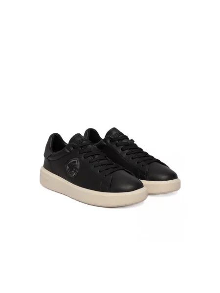 Sneakersy Blauer skórzane czarne