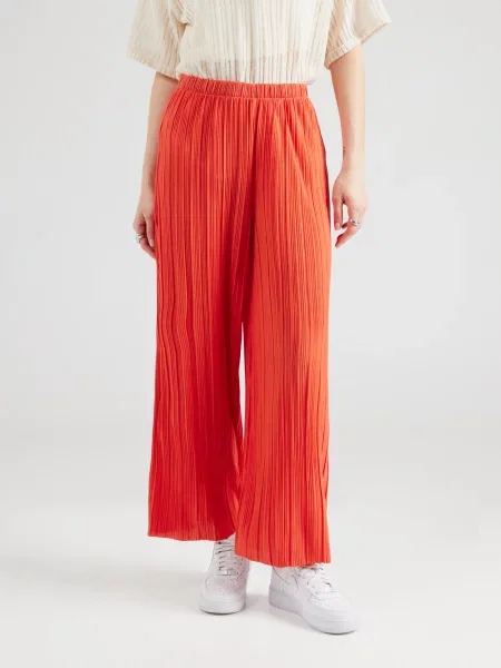 VILA Pantaloni VIPLISA orange roșu