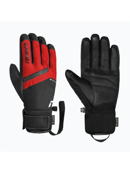 Mănuși de schi pentru bărbați Reusch Booster Gore-Tex black/tango red negru