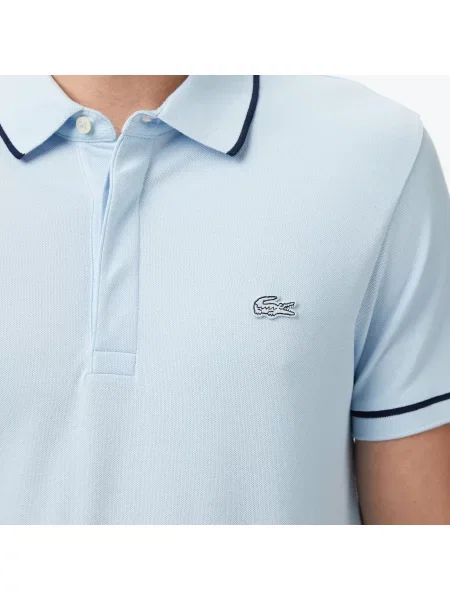 Поло Lacoste голубое