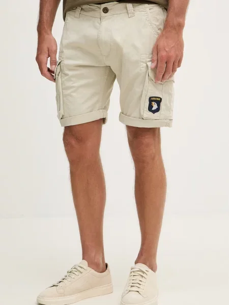Alpha Industries szorty cargo z beżowe