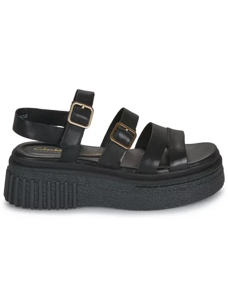 Sandále Clarks s remienkami čierna