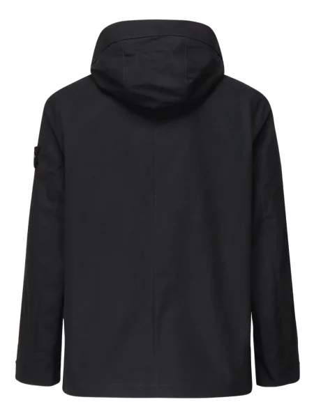 Geacă Stone Island cu glugă cu strasuri negru