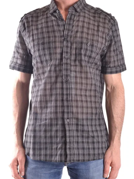 Srajca Neil Barrett s karirastim vzorcem črna