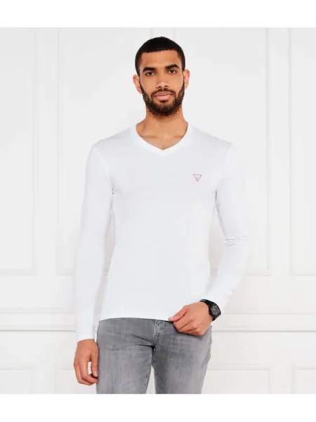 Tricou mânecă lungă Guess alb