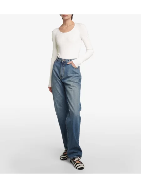 Body Alaïa tricotate alb