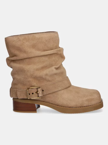 Замшеві черевики MICHAEL Michael Kors Colby блок бежевий