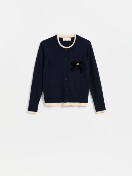 Reserved Cardigan cu adaos de bleumarin