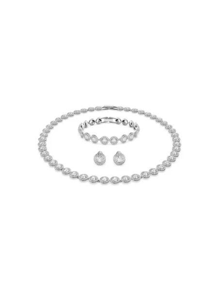Naszyjnik Swarovski w jednolitym kolorze szary