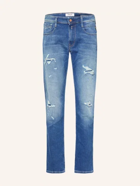 Replay Jeansy O Kroju Extra Slim Fit blau niebieskie