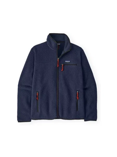 Geacă Patagonia din fleece retro albastru