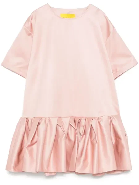 Mała sukienka mini Marques'almeida z falbankami garniturowa różowa