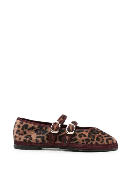 Balerini Flabelus cu imagine cu model leopard maro