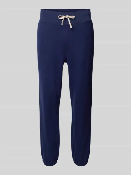 Dzianinowe spodnie dresowe Ralph Lauren niebieskie