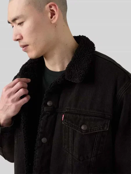 Kurtka jeansowa o kroju regular fit z czystej bawełny Levi's czarna