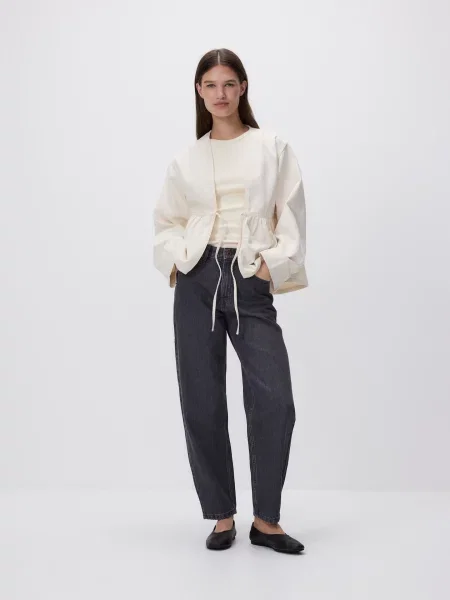 Reserved Джинси mom fit сірий