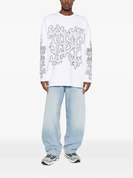 Lung tricou Pdf cu imagine alb
