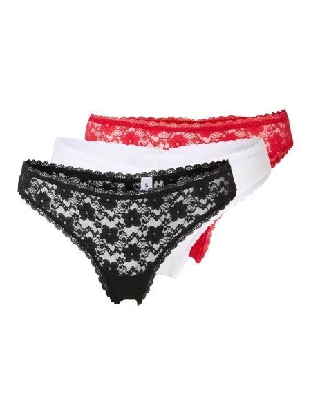 GUESS Tanga roșu / negru alb