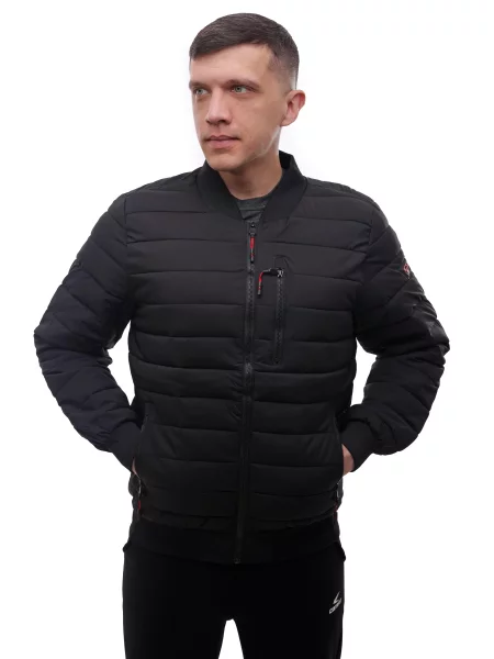 Демісезонна куртка STREAM текстиль/поліестер чорний