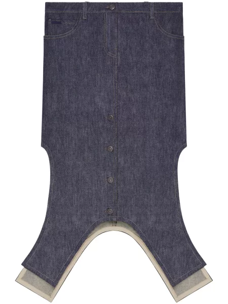 Spódnica Courreges asymetryczna niebieska