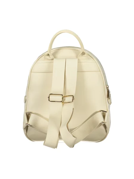 Lniany plecak Valentino Bags elegancki beżowy
