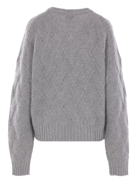 Pulover Allude cu decolteu rotund gri