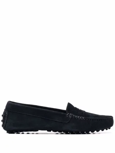 Pantofi loafer Scarosso din piele de căprioară albastru