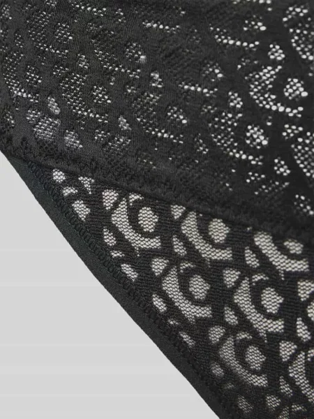 Figi z obszyciem koronką Calvin Klein Underwear czarne