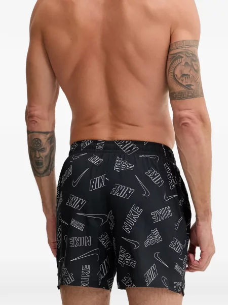 Slip de baie Nike cu imagine cu cordon negru