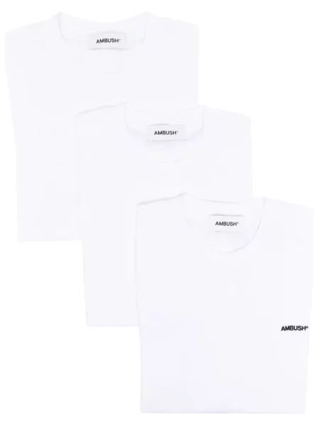 Tricou Ambush cu broderie cu decolteu rotund alb