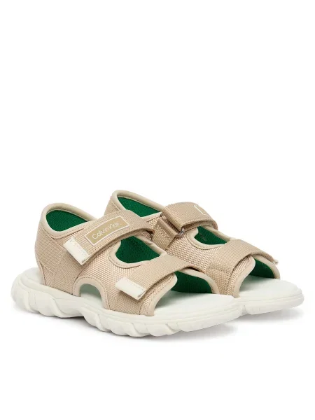 Sandále Calvin Klein Velcro Sandal béžová