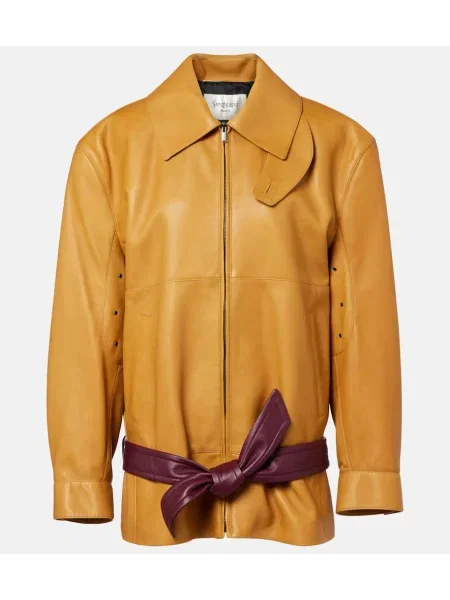 Geanta de piele Saint Laurent galben