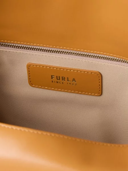 Geantă Furla din piele cu imagine maro