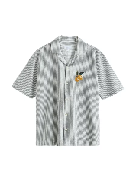 Next Cămașă albastru fumuriu / galben curry / oliv alb