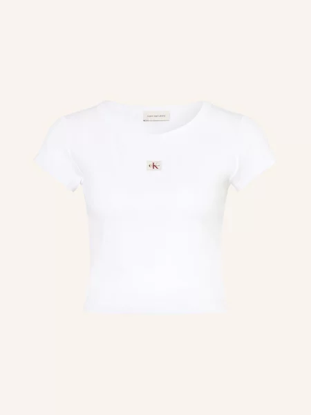 Calvin Klein Jeans Krátké Tričko bílá