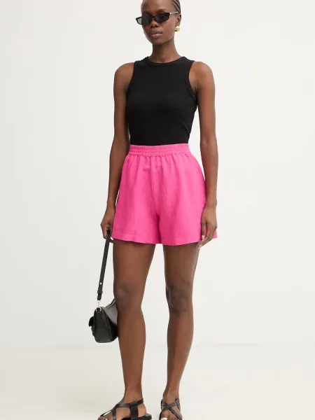 BOSS Orange шорти з льоном C Tallan помаранчеві