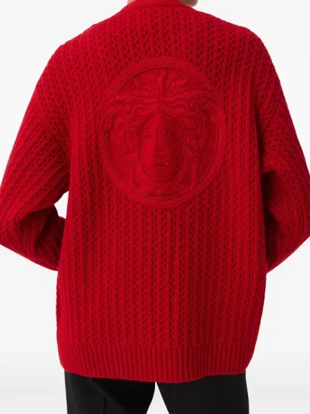 Cardigan Versace de lână roșu