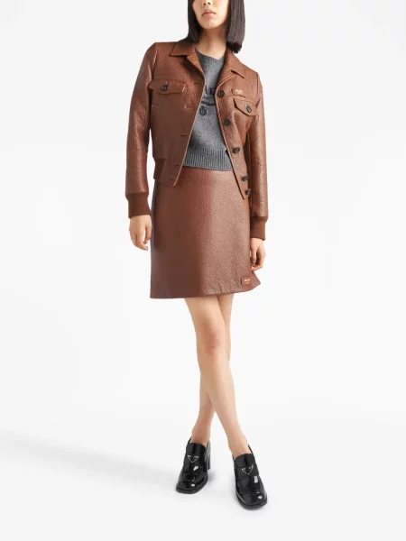 Haftowany top Prada szary