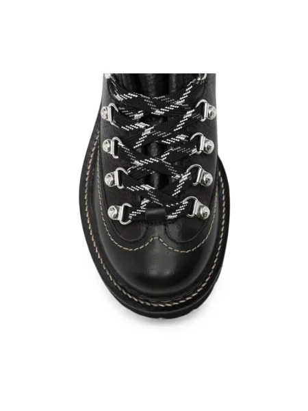 Botki Dsquared2 sznurowane koronkowe czarne