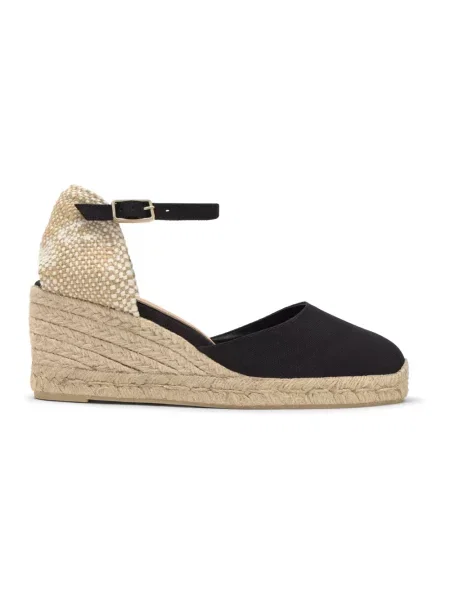 Espadryle Castaner na koturnie czarne