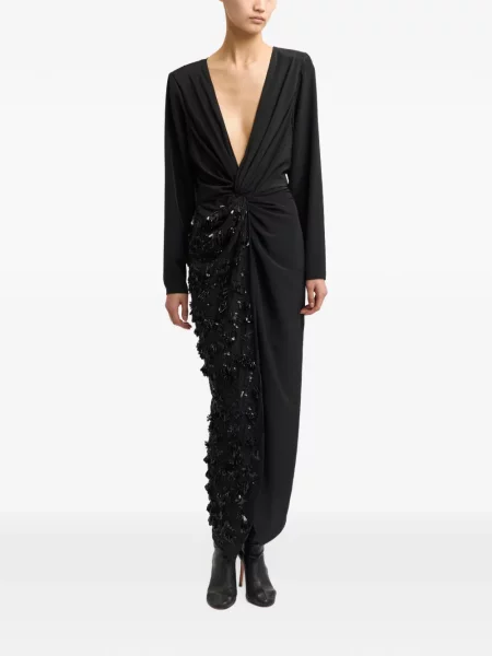 Rochie midi 16arlington cu broderie negru