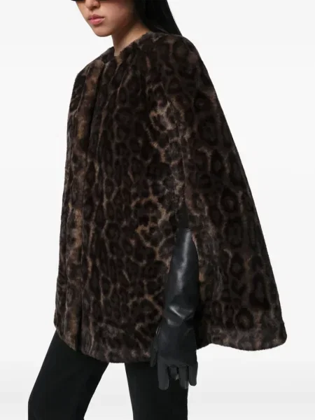 Palton Apparis cu imagine cu model leopard maro