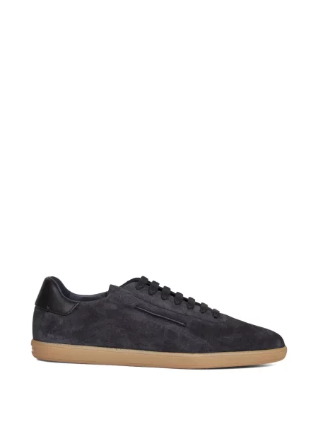 Sneakerși Zegna din piele de căprioară albastru