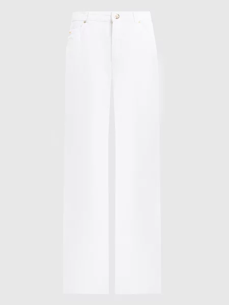 Джинси з патчем логотипа Balmain білі