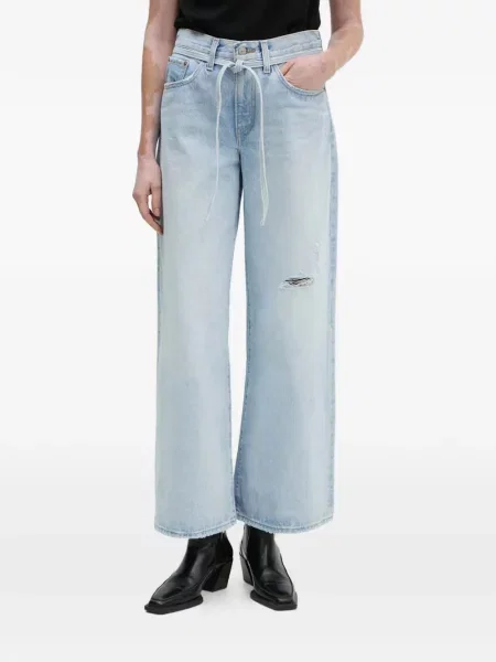 Retro lepršave traperice Levi's® lepršave s izlizanim efektom plava