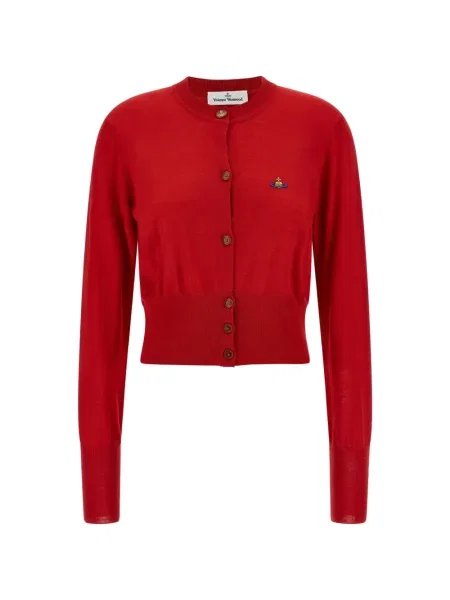 Kardigan Vivienne Westwood o krotszym kroju czerwony