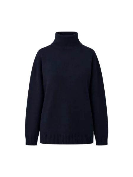 Sweter z golfem Gran Sasso do golfa niebieski