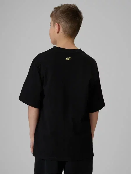 T-shirt chłopięcy 4F czarna