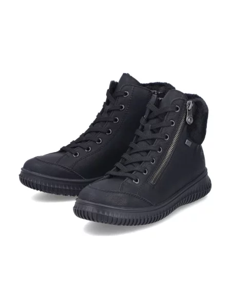 Buty do kostki Rieker skórzane czarne